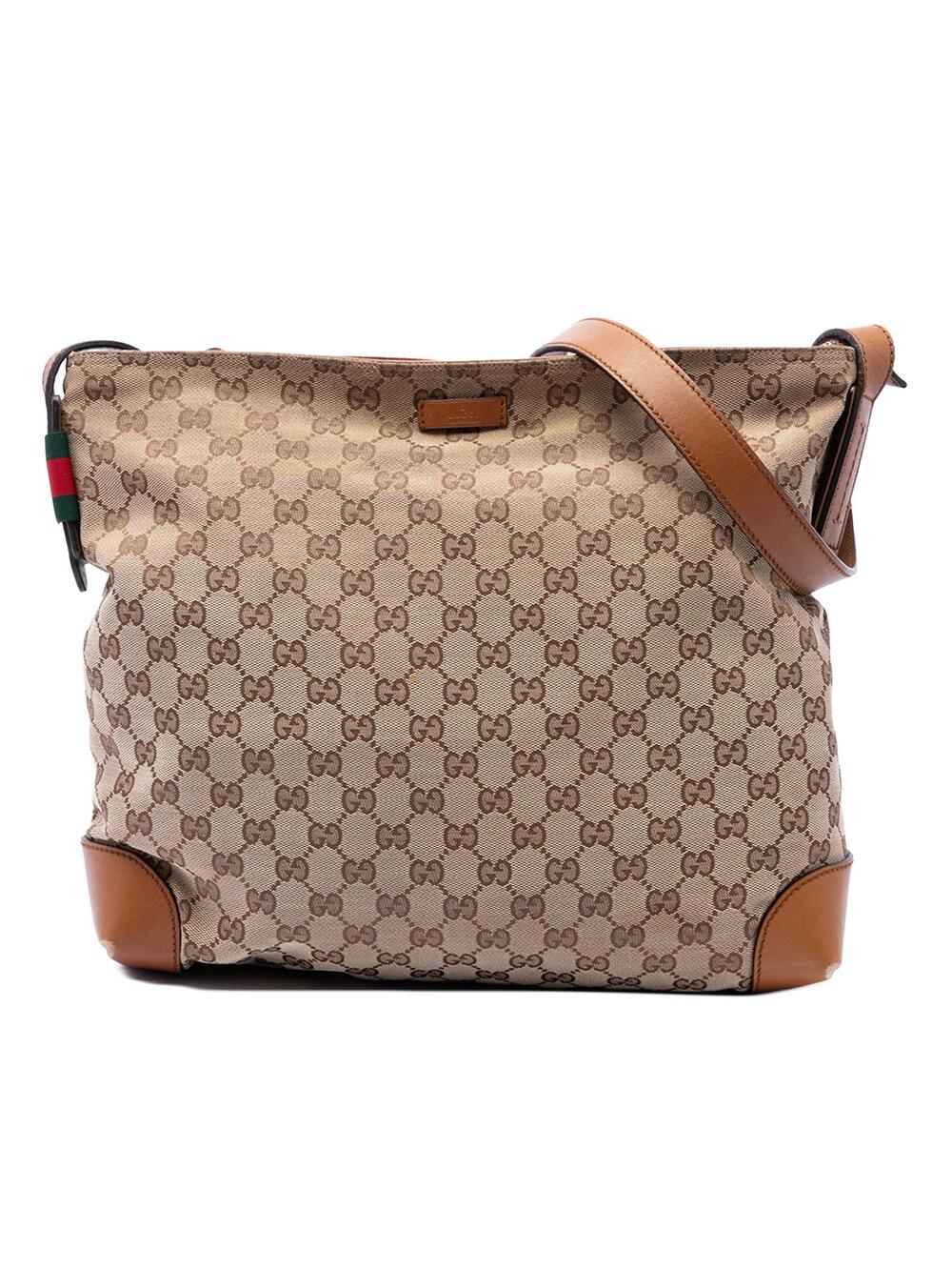 Gucci Gg Canvas Web Crossbody Pre-Loved #358972G50B